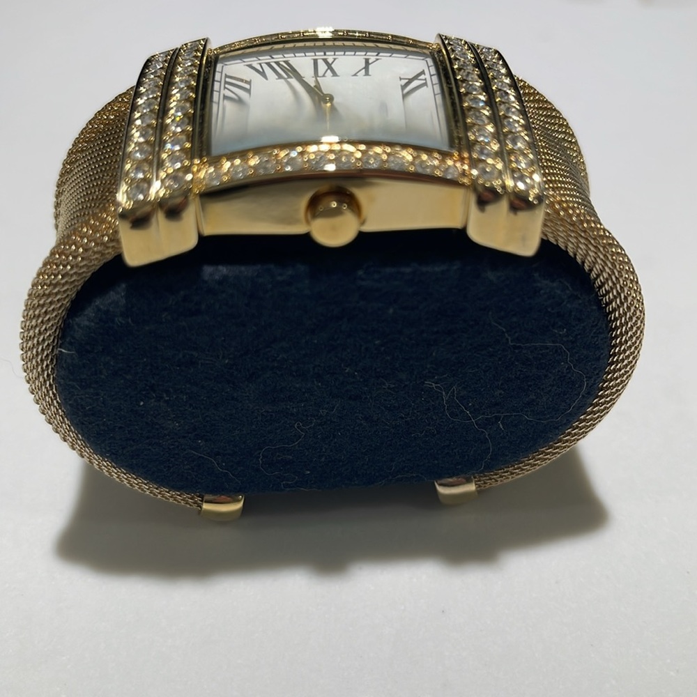 GRUEN GR10020 Quartz Roman Numerals Metal Bezel Stainless Steel Vintage - Picture 5 of 10